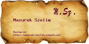 Mazurek Szelim névjegykártya